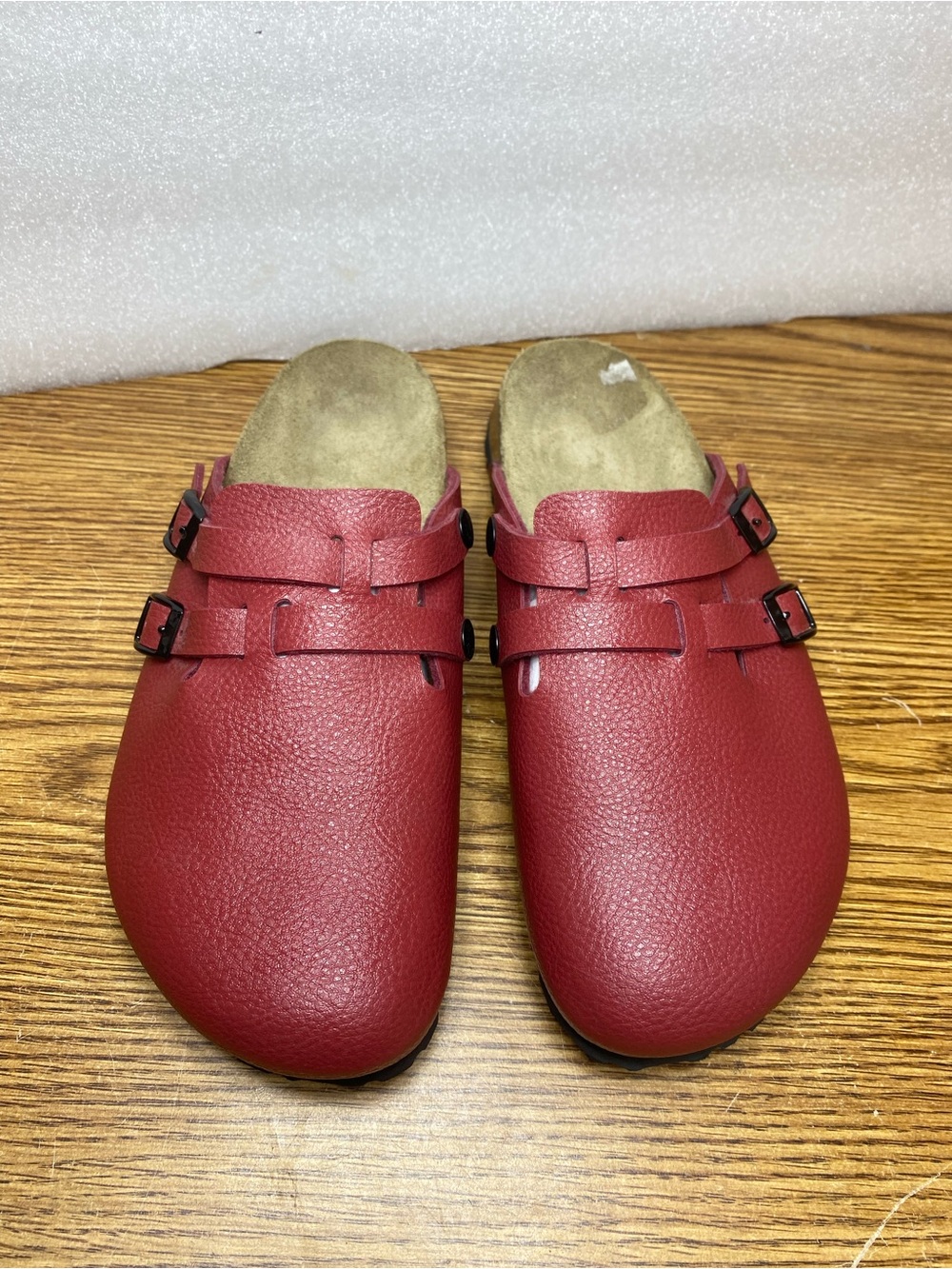 Vintage Birki's by Birkenstock Red Leather Clog EU 39 Womens 8 Discontinued Rare